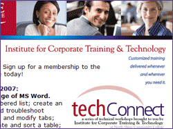 Institute for Corporate Training & Technology TechConnect Series