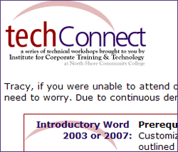 Institute for Corporate Training & Technology TechConnect Series