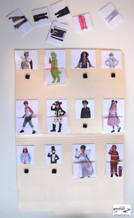 Puzzle match Purim costumes